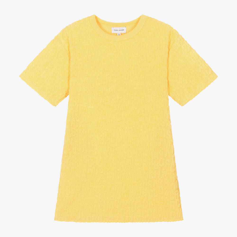 MARC JACOBS-فستان قطن جيرسي لون أصفر | Childrensalon Outlet