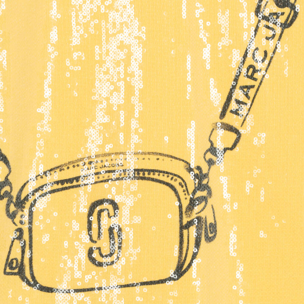 MARC JACOBS-Girls Yellow Hooded Sequin Dress | Childrensalon Outlet