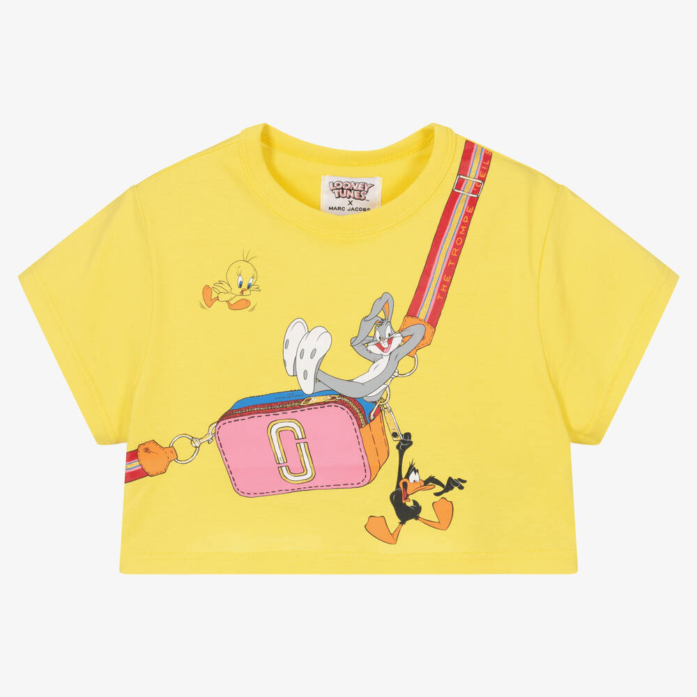 MARC JACOBS-Girls Yellow Looney Tunes T-Shirt | Childrensalon Outlet