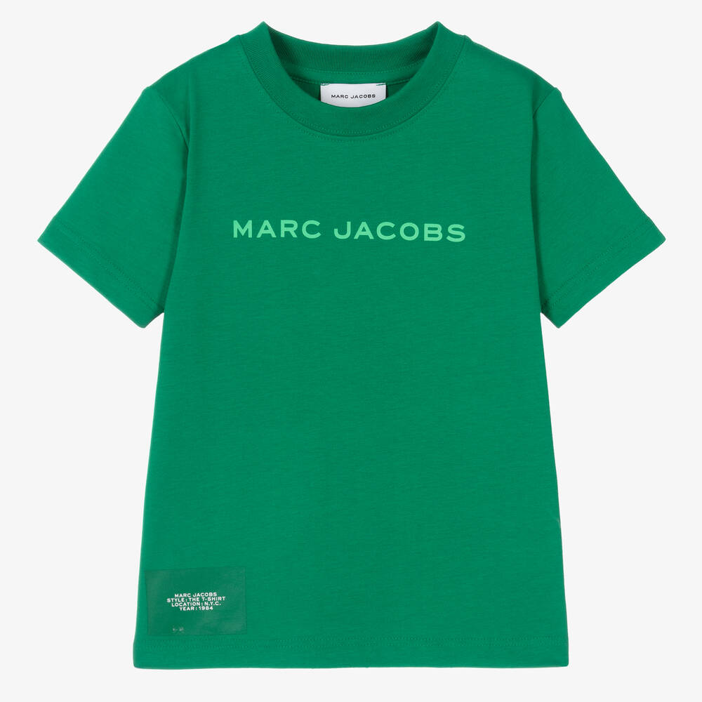 MARC JACOBS - Зеленая футболка из органического хлопка | Childrensalon