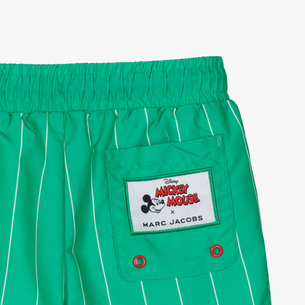 MARC JACOBS-Green Stripe Swim Shorts | Childrensalon Outlet