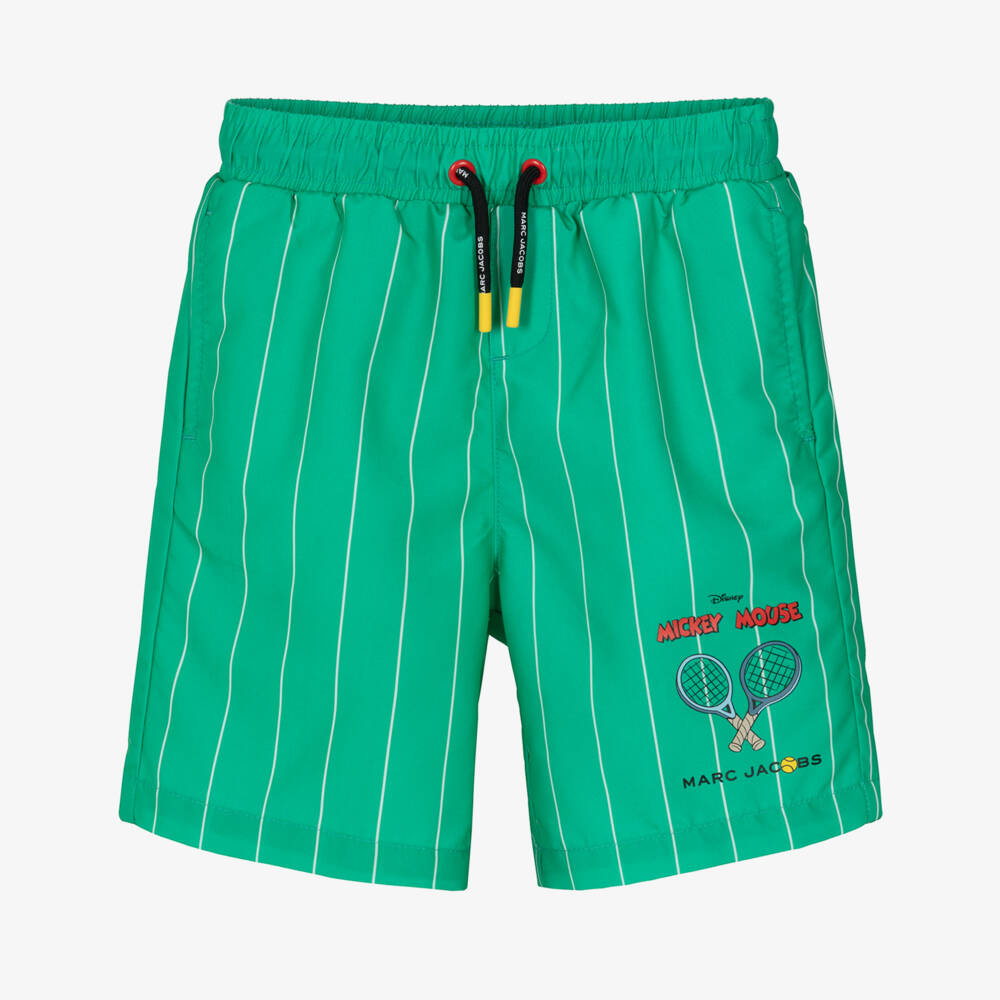 MARC JACOBS-Green Stripe Swim Shorts | Childrensalon Outlet