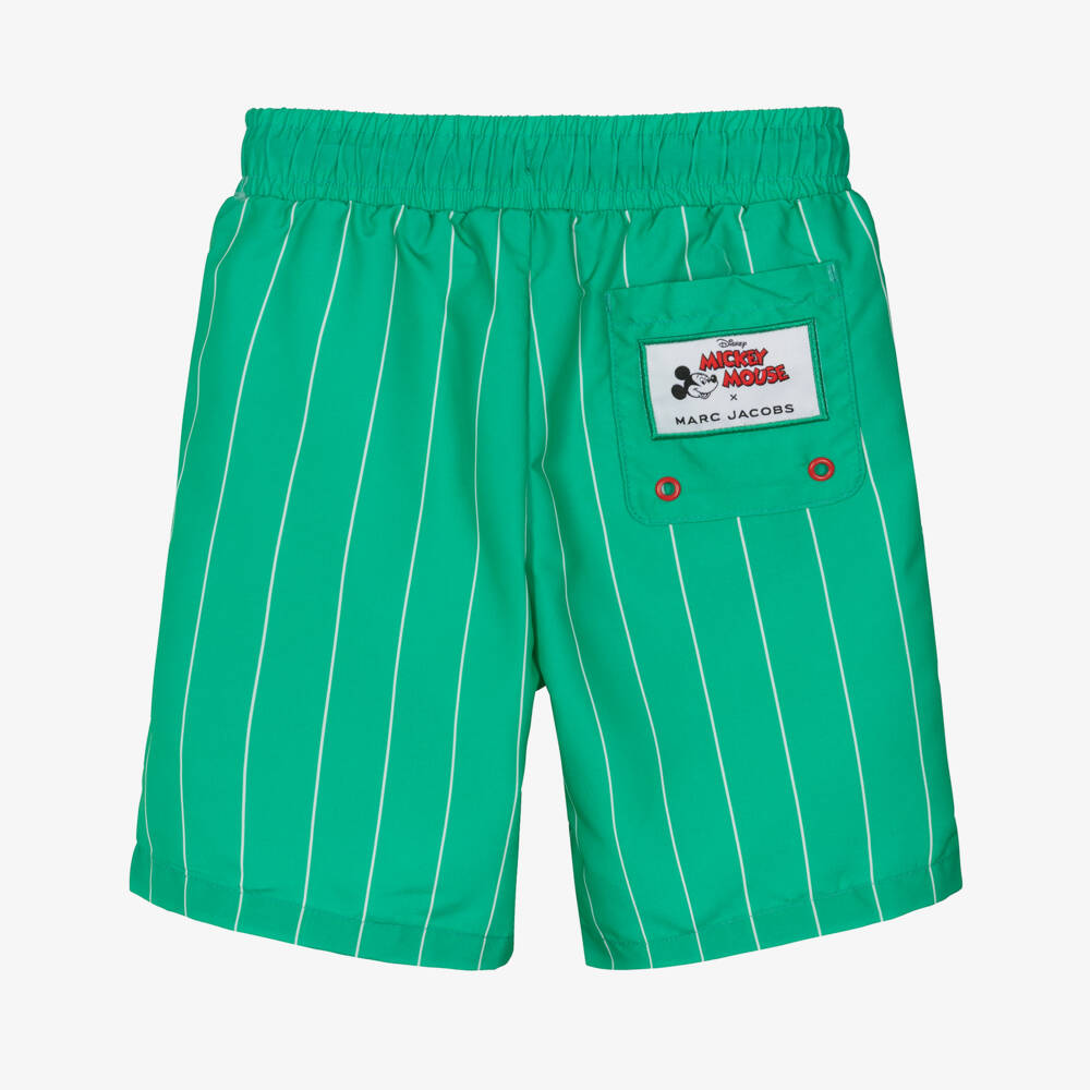 MARC JACOBS-Green Stripe Swim Shorts | Childrensalon Outlet
