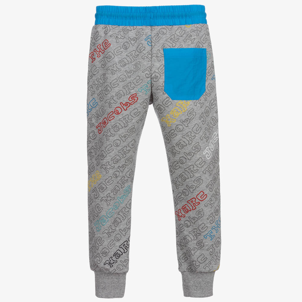 MARC JACOBS-Grey Cotton Logo Joggers | Childrensalon Outlet