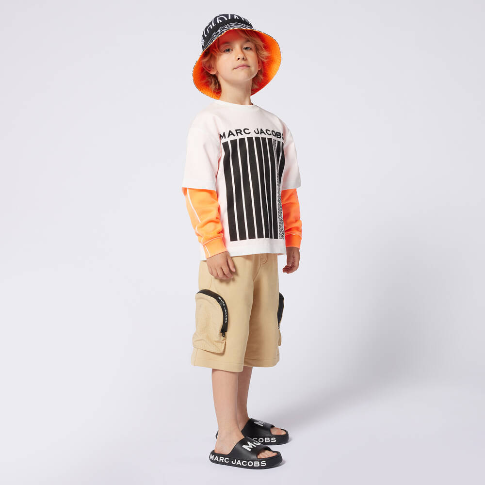 MARC JACOBS-Ivory Cotton Tee for Boys | Childrensalon Outlet