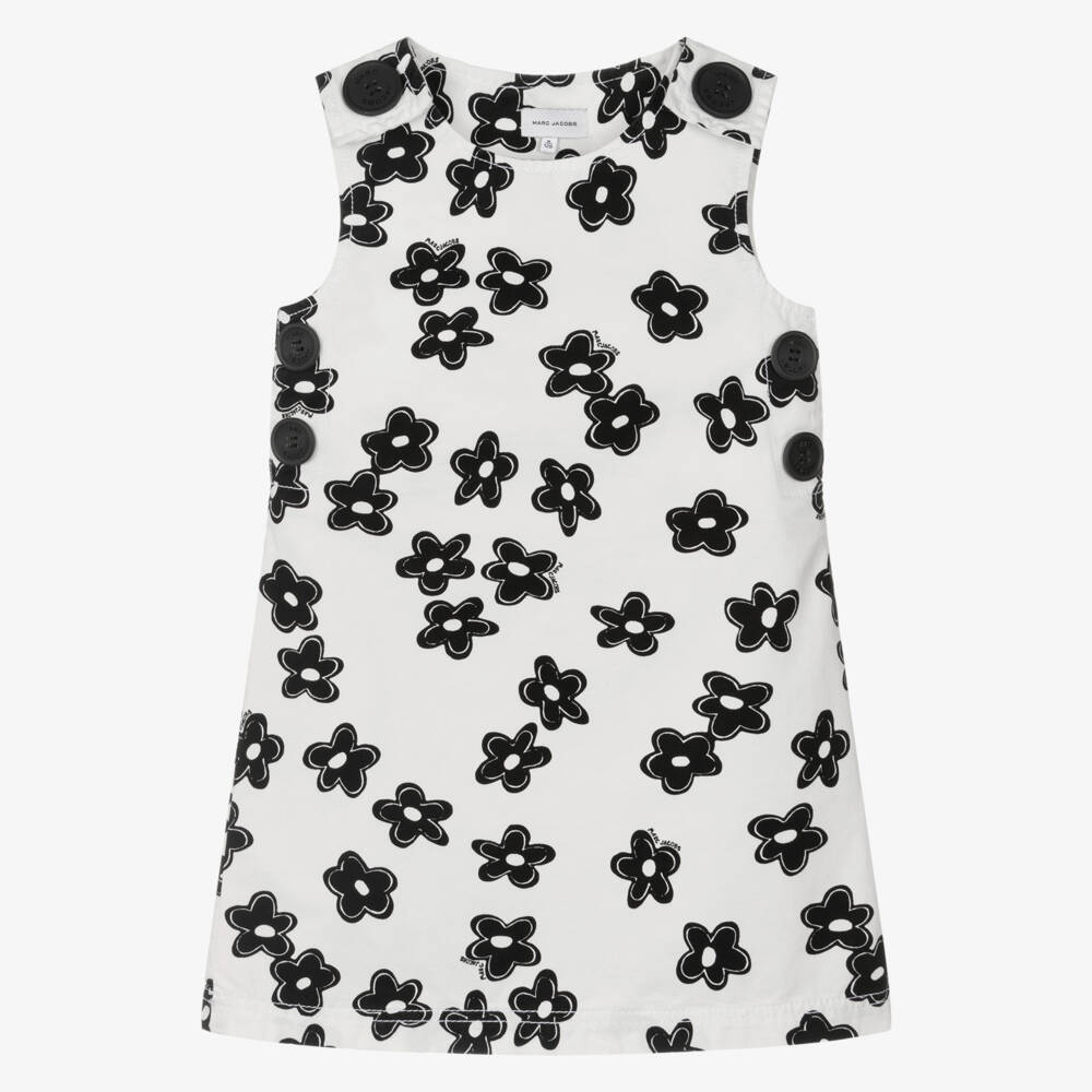 MARC JACOBS-Ivory Daisy Print Shift Dress | Childrensalon Outlet