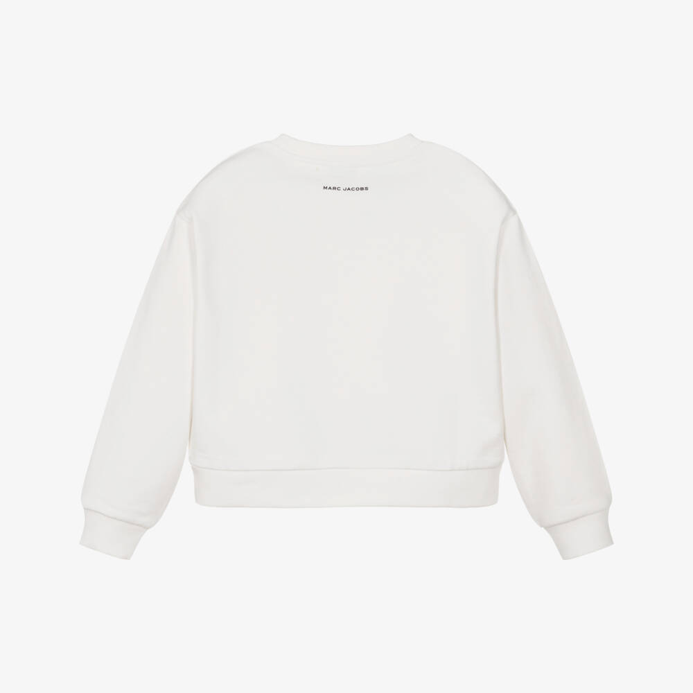 MARC JACOBS-Ivory Daisy Print Sweatshirt | Childrensalon Outlet
