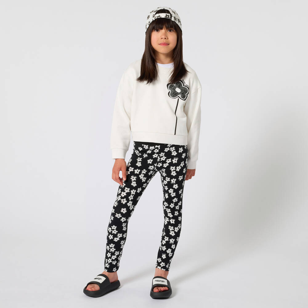 MARC JACOBS-Ivory Daisy Print Sweatshirt | Childrensalon Outlet