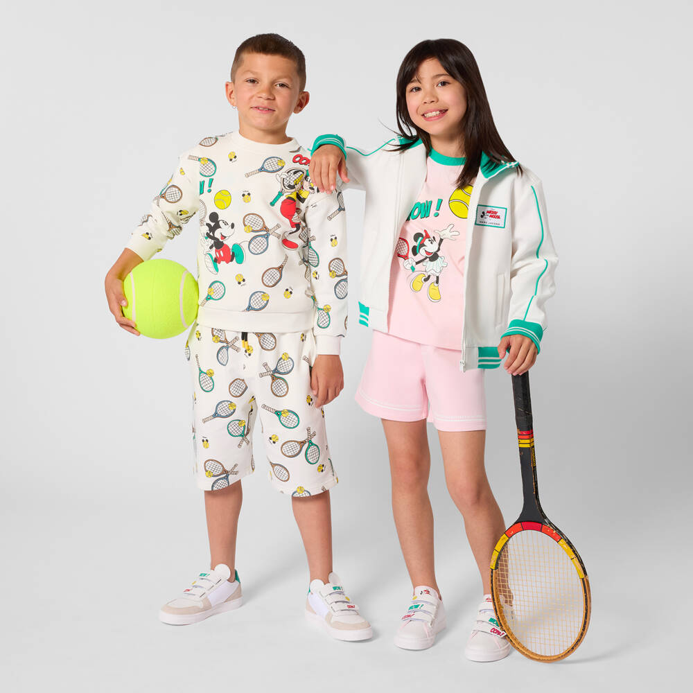 MARC JACOBS-Ivory Printed Mickey Shorts | Childrensalon Outlet