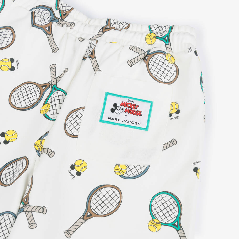 MARC JACOBS-Ivory Printed Mickey Shorts | Childrensalon Outlet