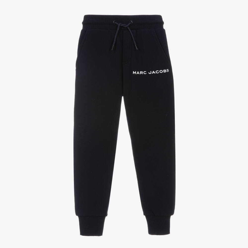 MARC JACOBS-Navy Blue Cotton Logo Joggers | Childrensalon Outlet