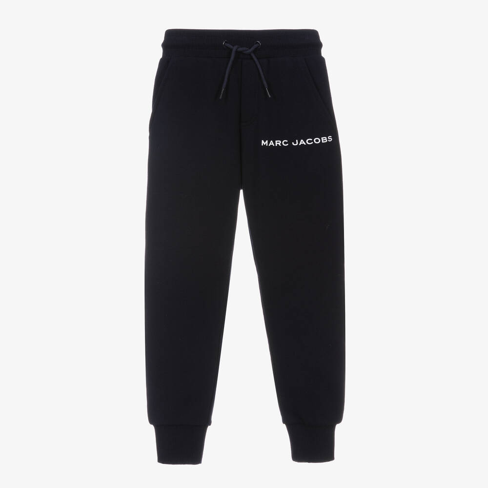 MARC JACOBS - Navy Blue Cotton Logo Joggers | Childrensalon