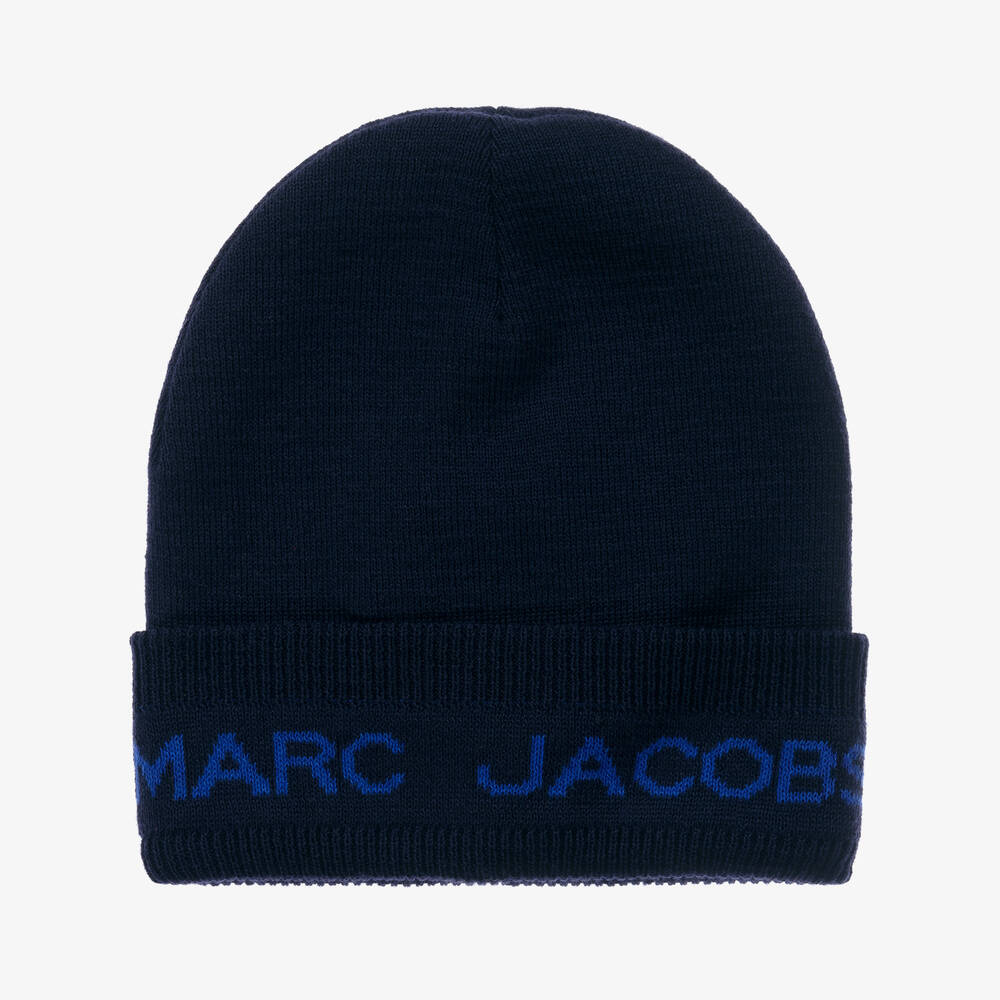 MARC JACOBS - Navyblaue gestrickte Beanie | Childrensalon