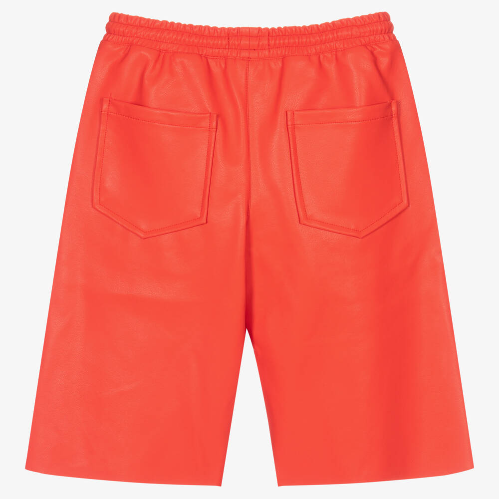 مارك جاكوبس-بنطلون كولوت جلد صناعي لون برتقالي للبنات | Childrensalon Outlet