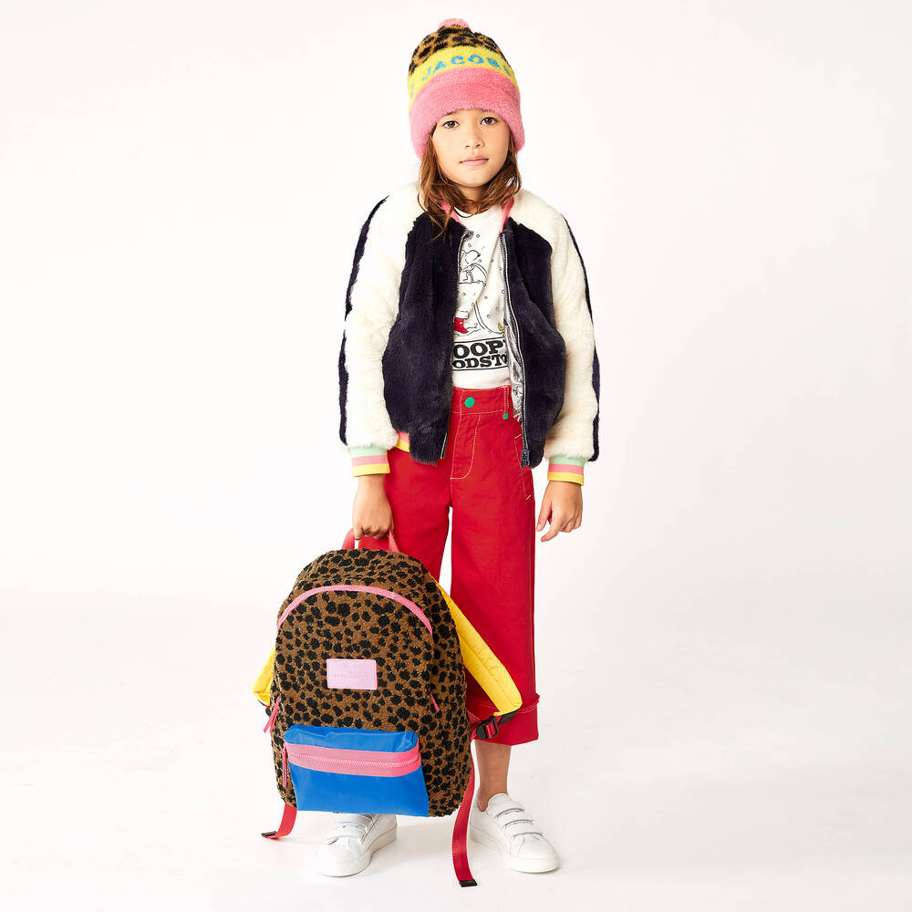 MARC JACOBS-توب قطن عضوي لون أبيض للبنات | Childrensalon Outlet
