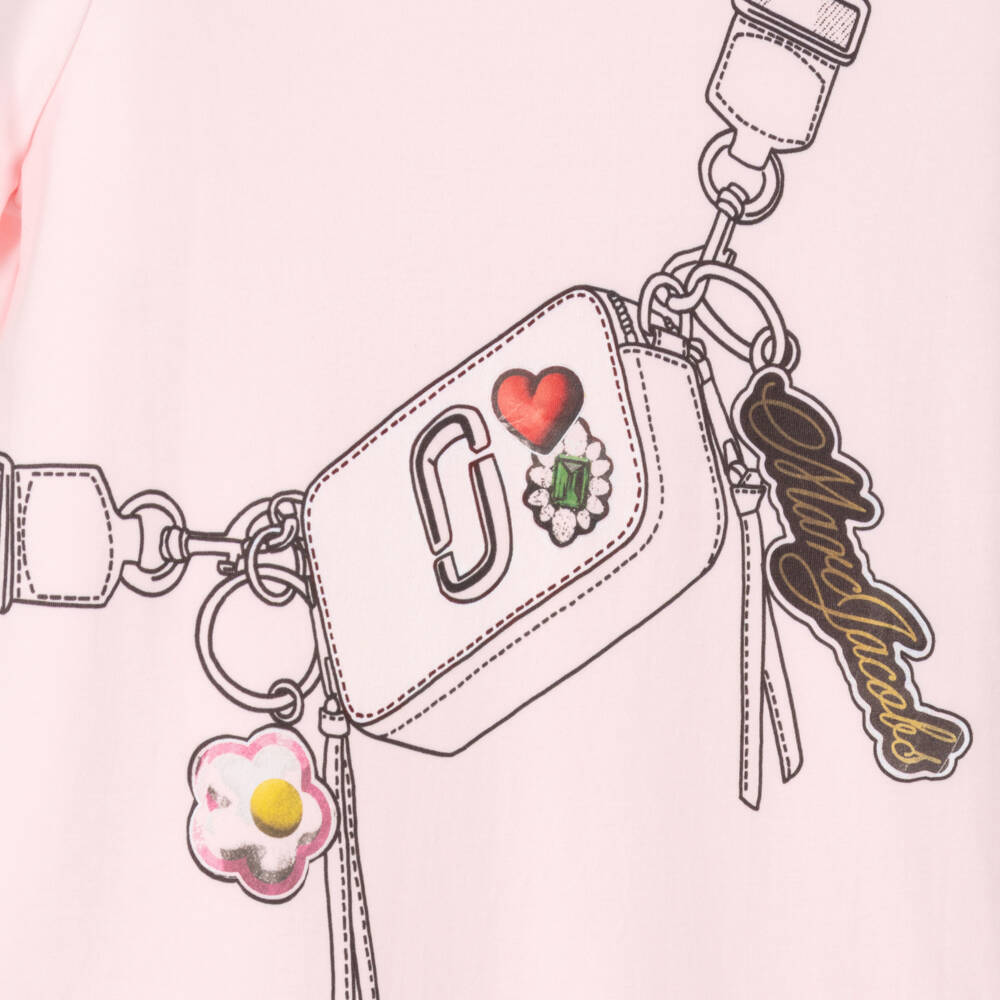 MARC JACOBS-Pink Bag Print Dress | Childrensalon Outlet