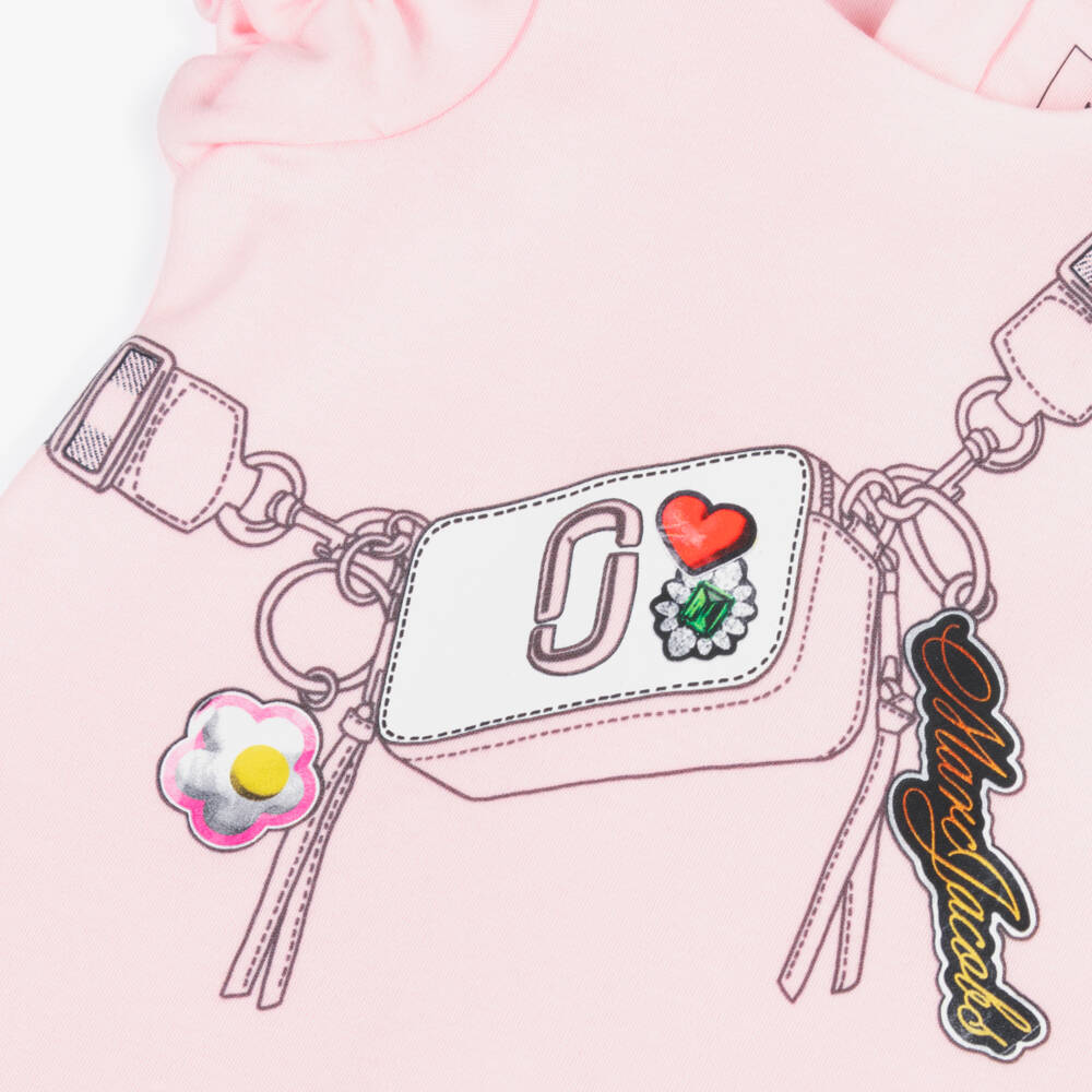 MARC JACOBS-Pink Bag Print Ss T-shirt | Childrensalon Outlet