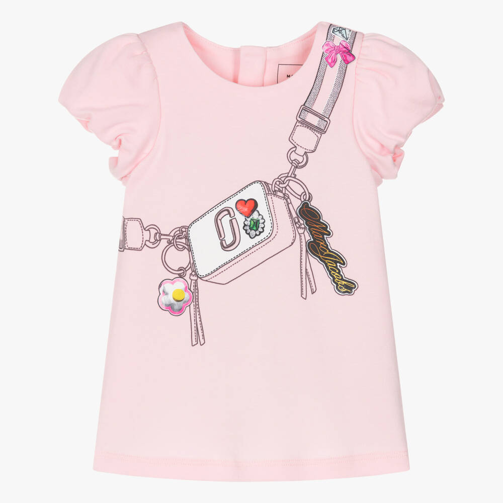 MARC JACOBS-Pink Bag Print Ss T-shirt | Childrensalon Outlet