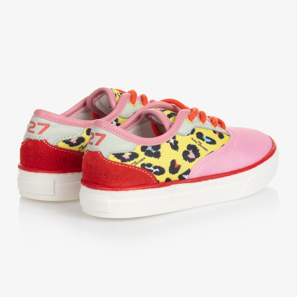 MARC JACOBS Pink Canvas Logo Trainers Childrensalon Outlet