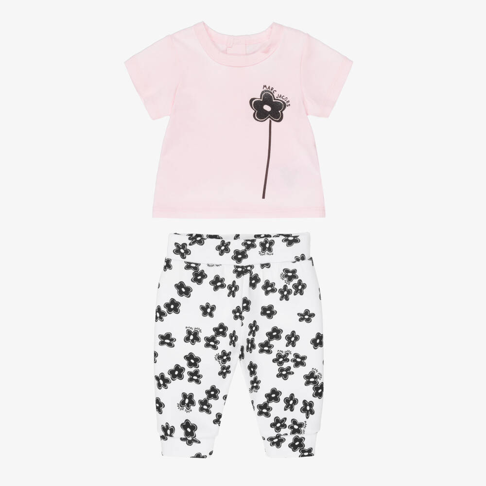 MARC JACOBS-Pink Daisy Print Leggings Set | Childrensalon Outlet