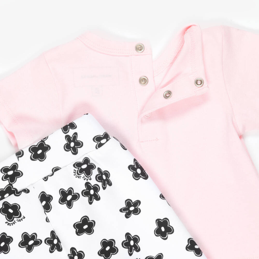 MARC JACOBS-Pink Daisy Print Leggings Set | Childrensalon Outlet
