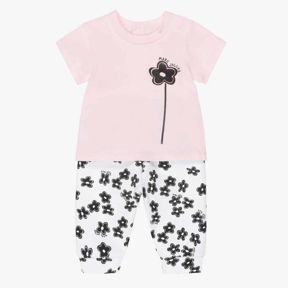 MARC JACOBS-Pink Daisy Print Leggings Set | Childrensalon Outlet