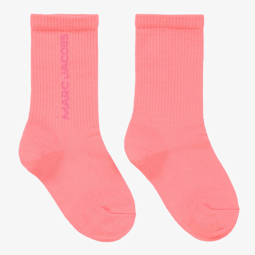 MARC JACOBS - Pink Logo Socks | Childrensalon
