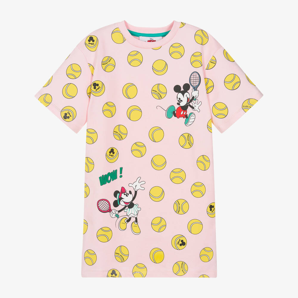 MARC JACOBS-Pink Tennis Mickey Print Dress | Childrensalon Outlet