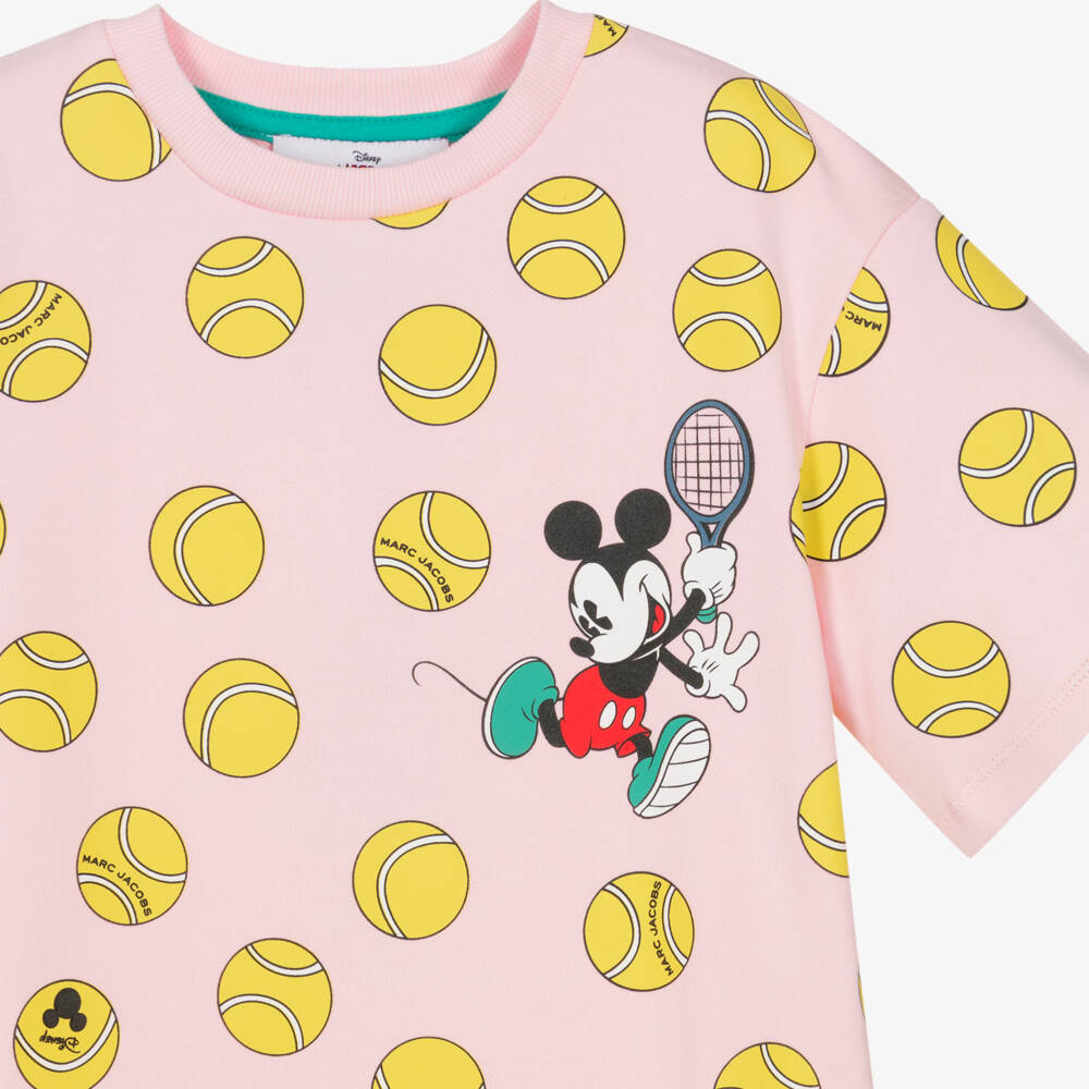 MARC JACOBS-Pink Tennis Mickey Print Dress | Childrensalon Outlet