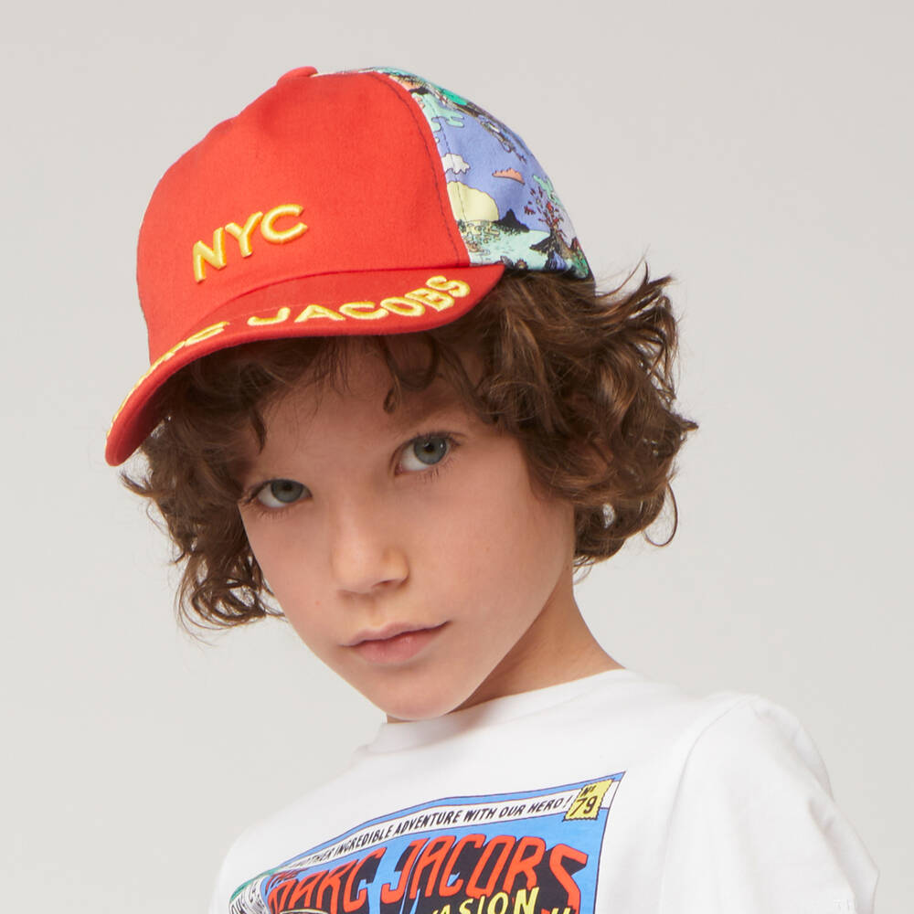 MARC JACOBS - Red & Blue Hawaii Logo Cap | Childrensalon Outlet