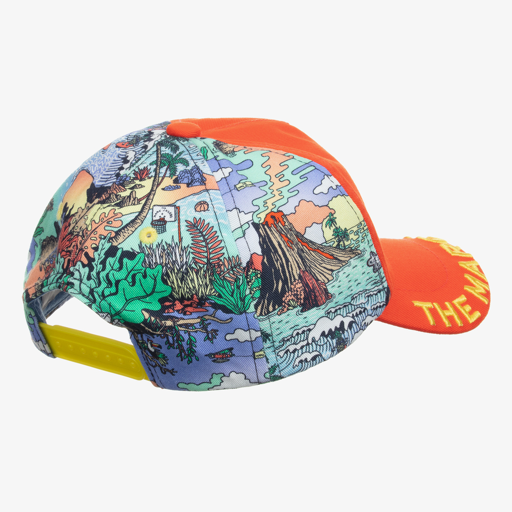 Marc Jacobs Kids logo-patch cotton cap - Blue