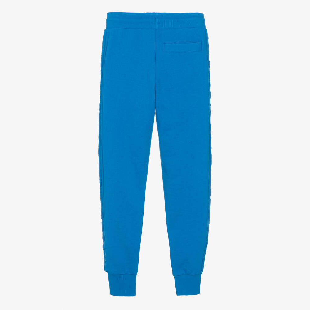MARC JACOBS-Teen Blue Cotton Embossed Joggers | Childrensalon Outlet