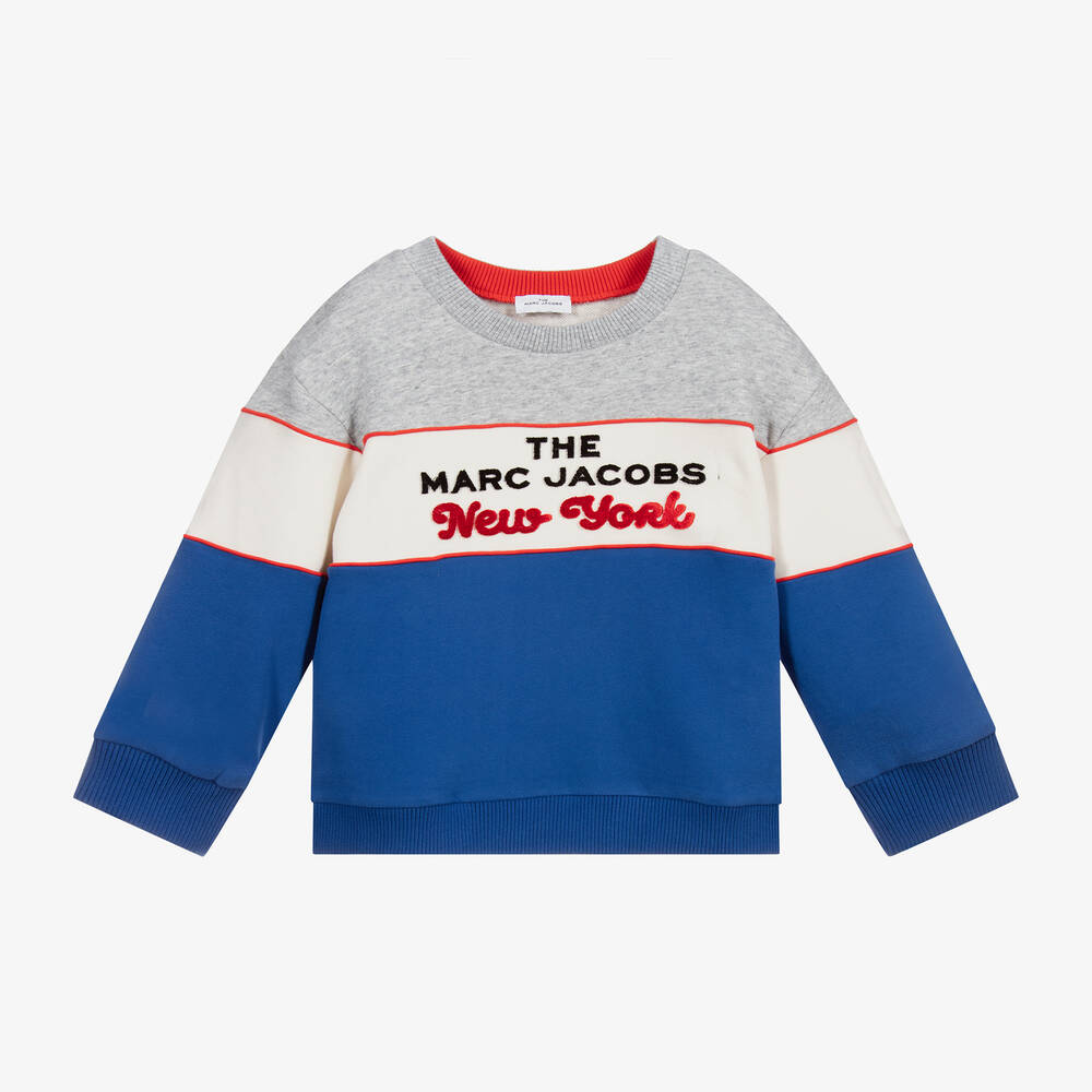 MARC JACOBS-Teen Blue Logo Sweatshirt | Childrensalon Outlet