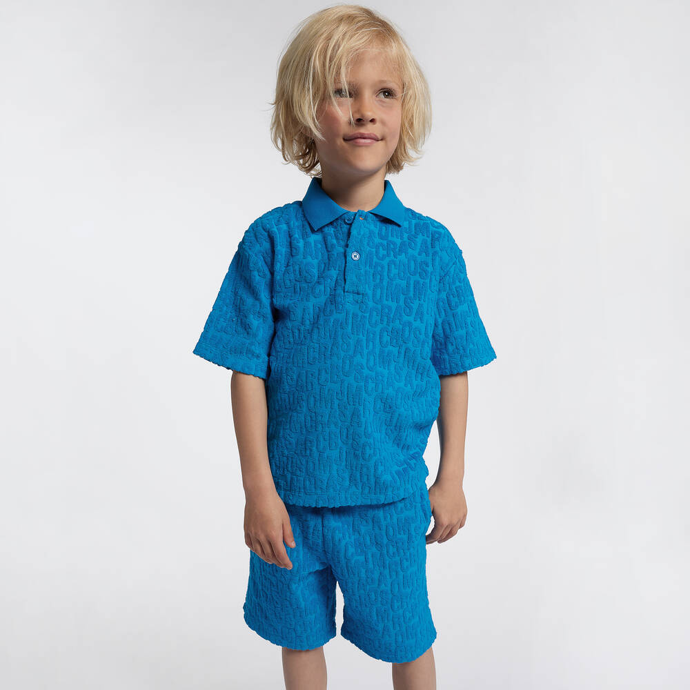 MARC JACOBS-Teen Blue Towelling Shorts | Childrensalon Outlet