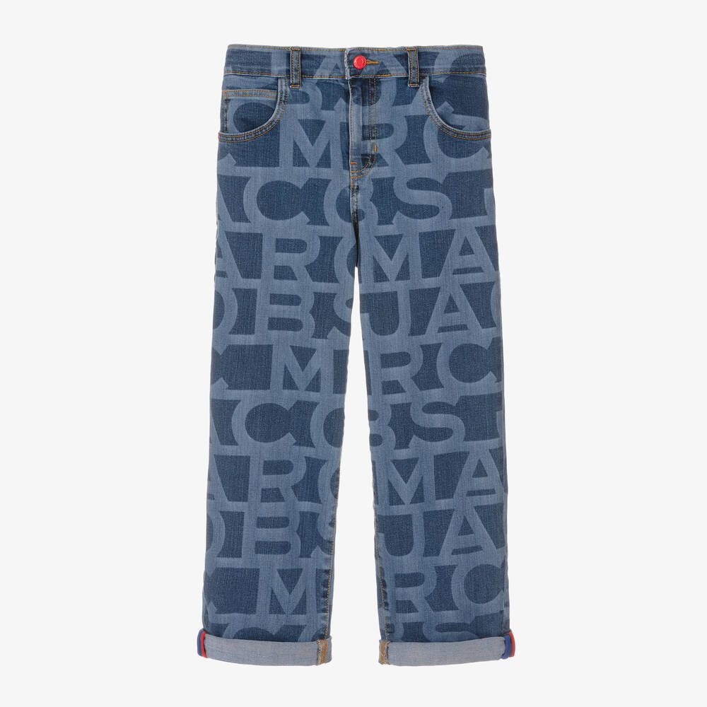 MARC JACOBS - Teen Boys Blue Denim Logo Jeans | Childrensalon