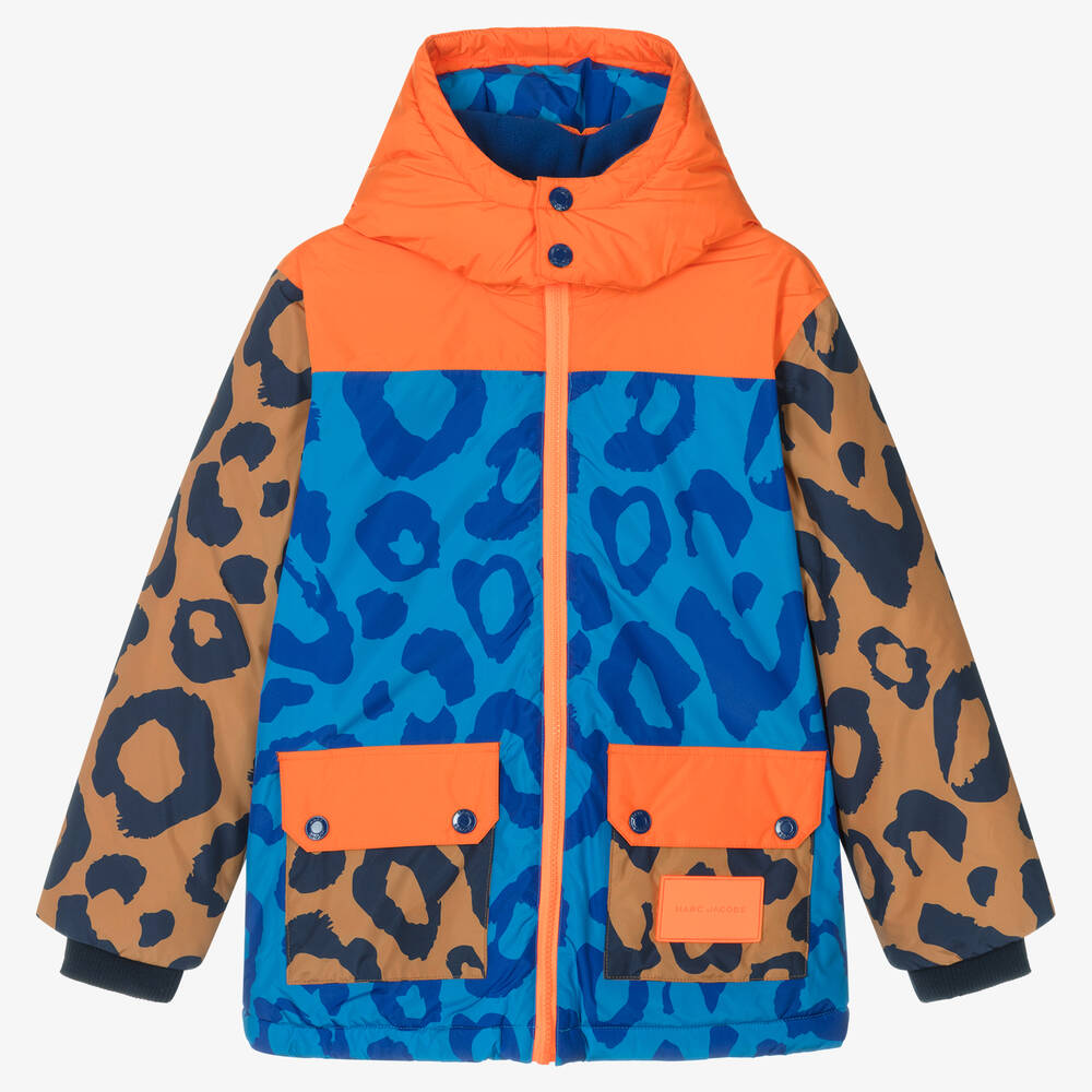 MARC JACOBS - Blauer Skimantel mit Leopardenprint | Childrensalon