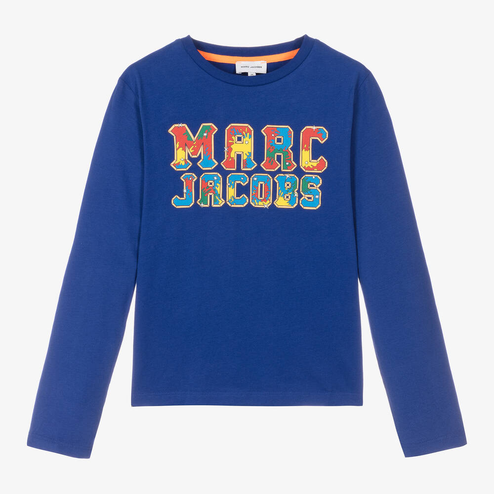MARC JACOBS - Teen Boys Blue Organic Cotton Top | Childrensalon