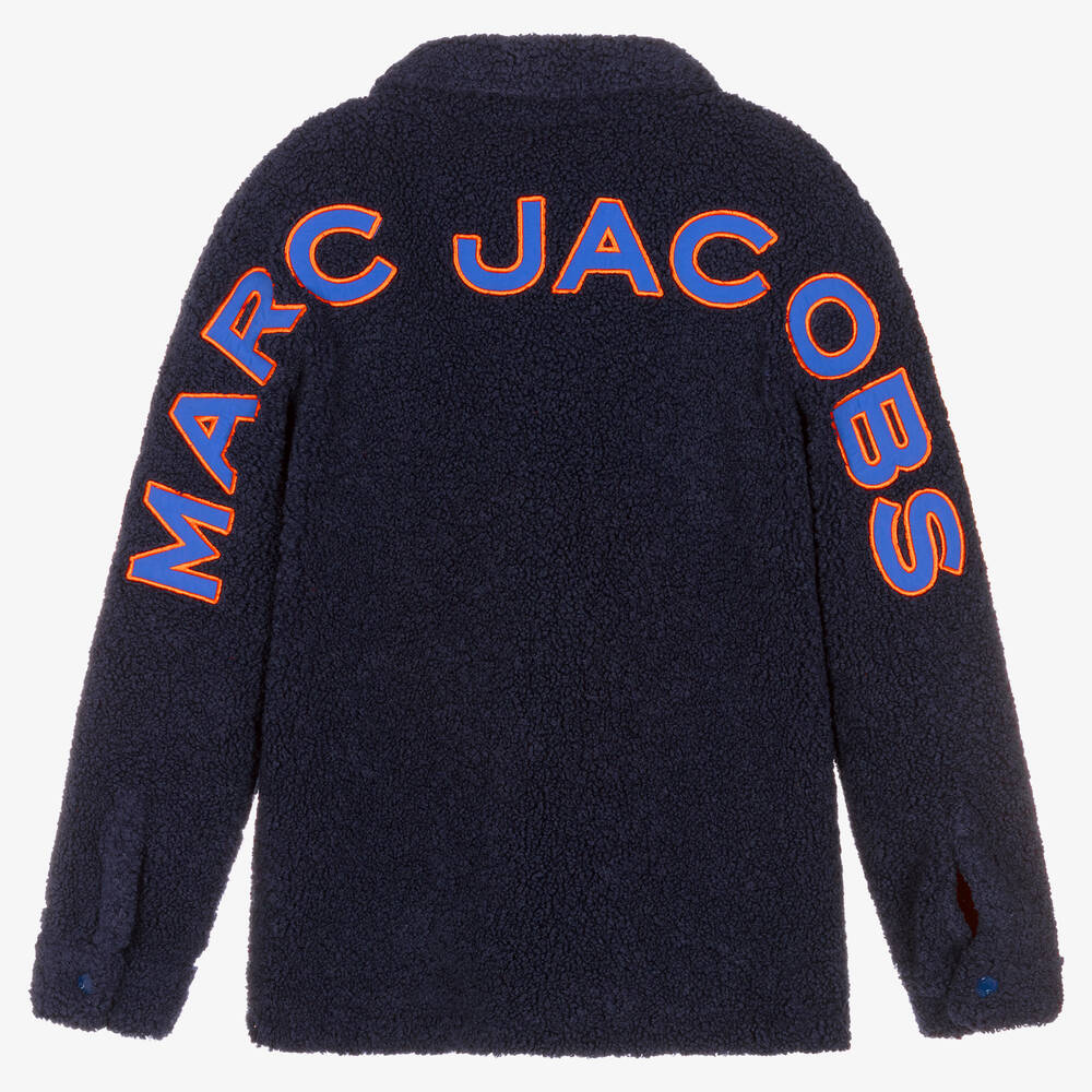 MARC JACOBS-Teen Boys Blue Sherpa Fleece Jacket | Childrensalon Outlet