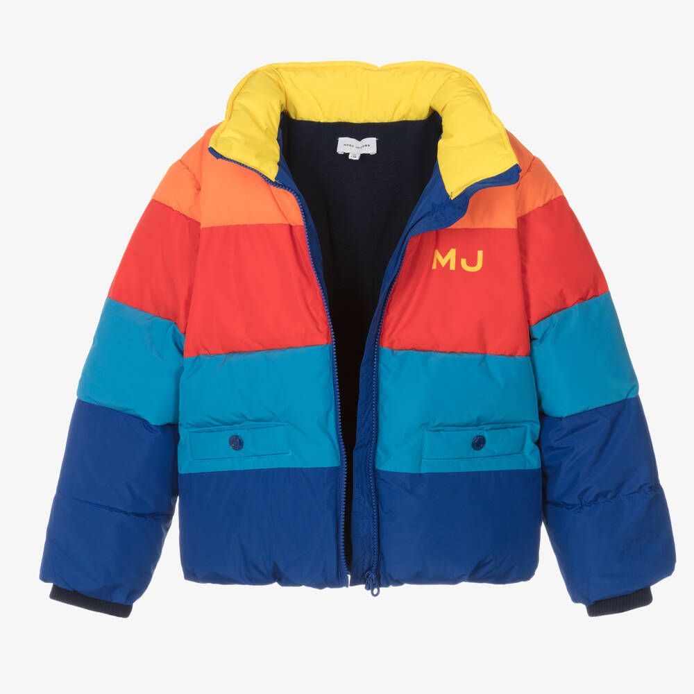 MARC JACOBS-Teen Boys Colourful Hooded Puffer Jacket | Childrensalon Outlet