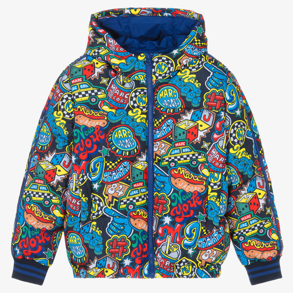 MARC JACOBS - Teen Boys Colourful Patches Puffer Jacket | Childrensalon