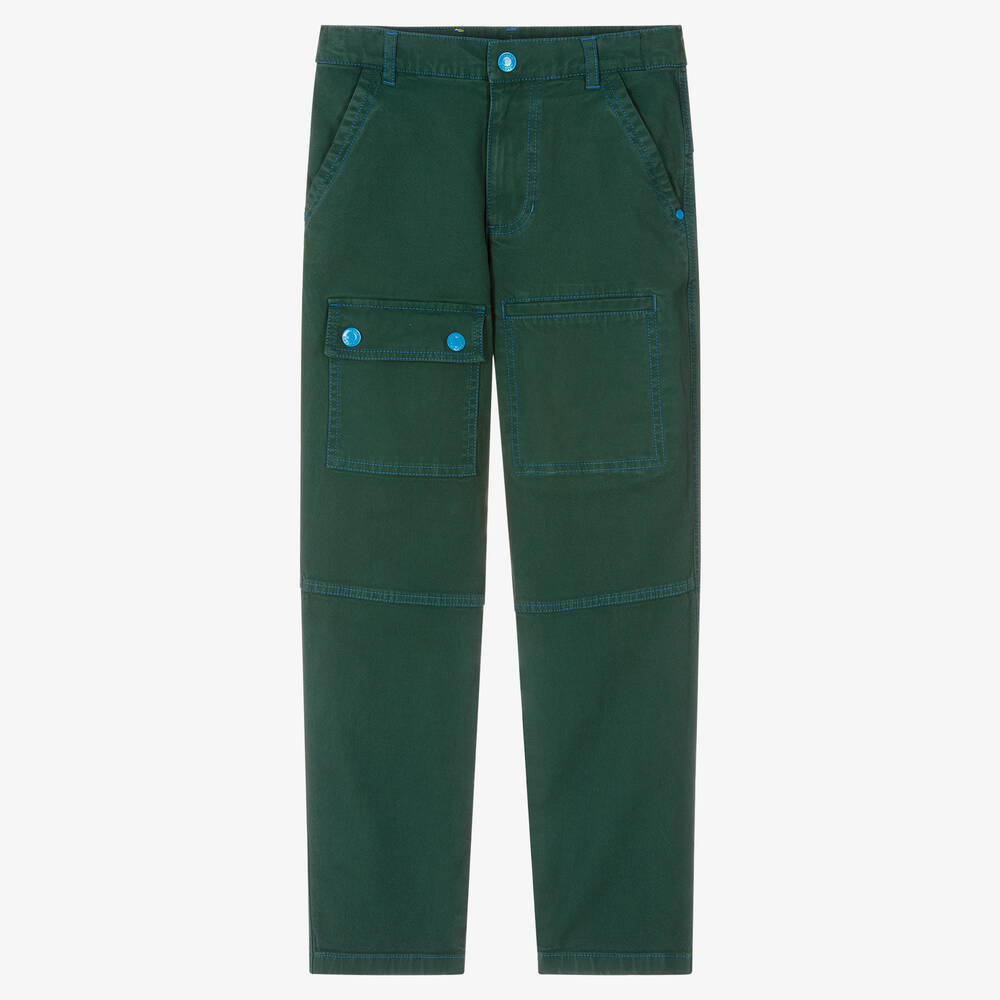 MARC JACOBS - Teen Boys Green Cotton Cargo Trousers | Childrensalon