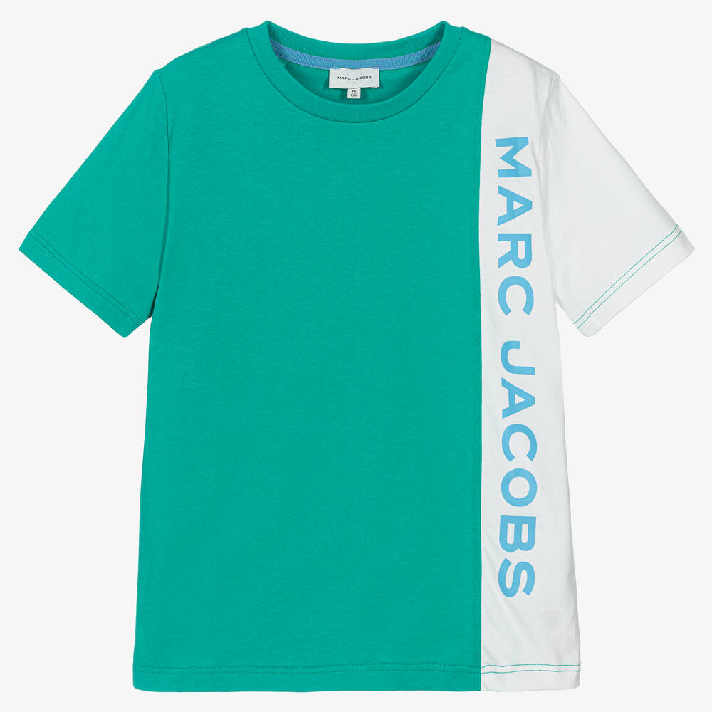 MARC JACOBS - Teen Boys Green Cotton Logo T-Shirt | Childrensalon