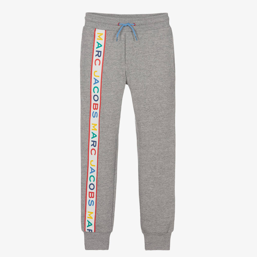 MARC JACOBS - Teen Boys Grey Cotton Logo Joggers | Childrensalon