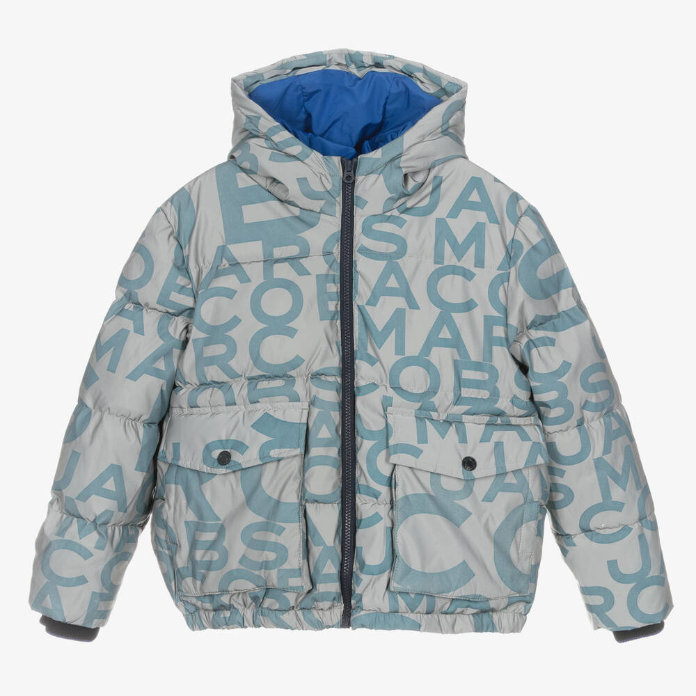 MARC JACOBS - Teen Boys Grey Logo Jacket | Childrensalon