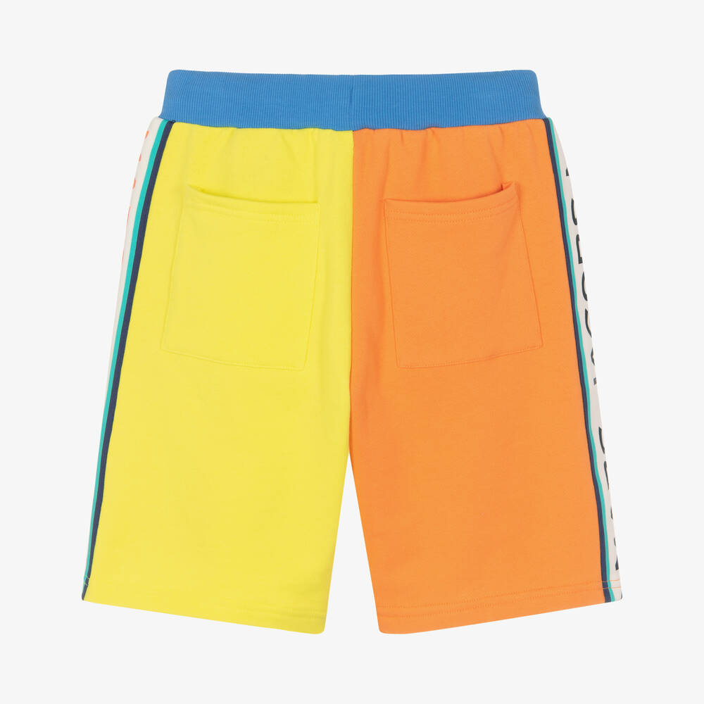 MARC JACOBS-Teen Boys Ivory Cotton Colourblock Shorts | Childrensalon Outlet