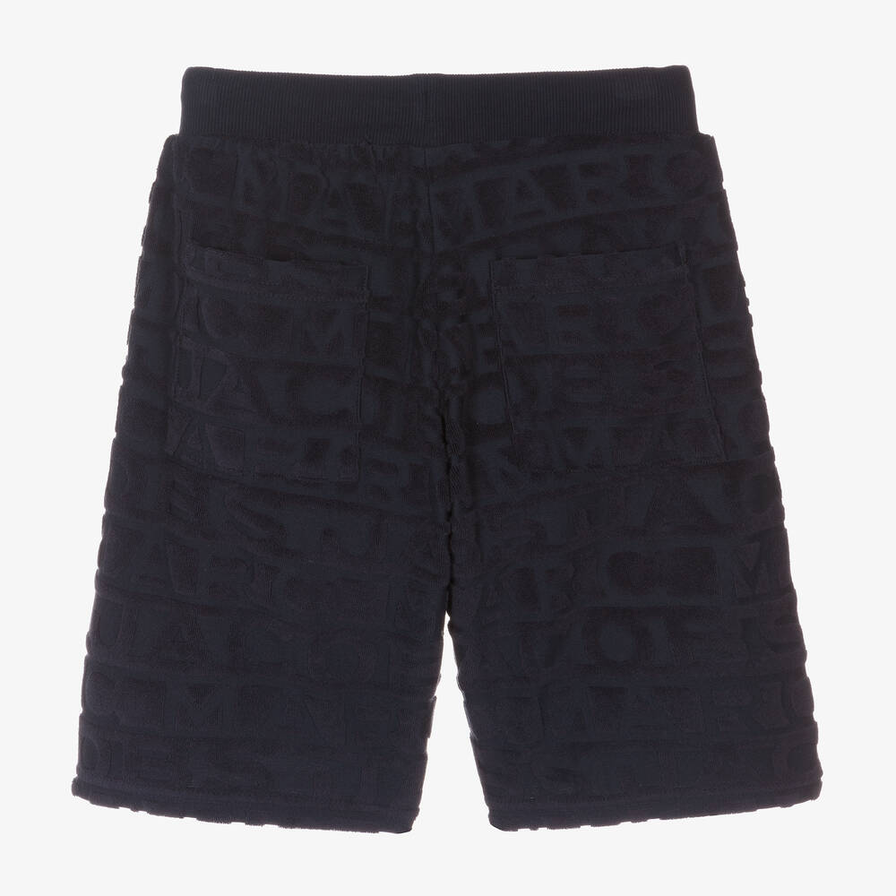 MARC JACOBS-Teen Boys Navy Blue Jacquard Logo Shorts | Childrensalon Outlet