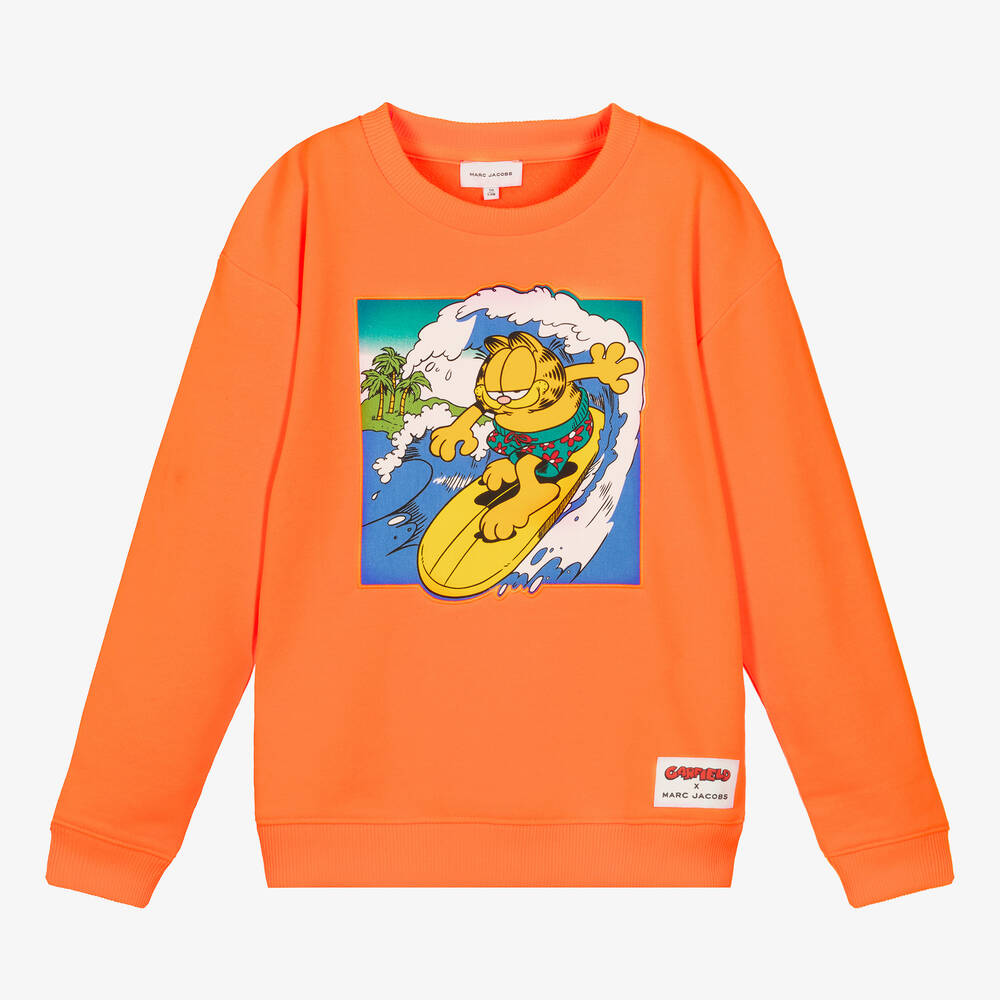 MARC JACOBS - Sweat orange Surfing Garfield ado | Childrensalon