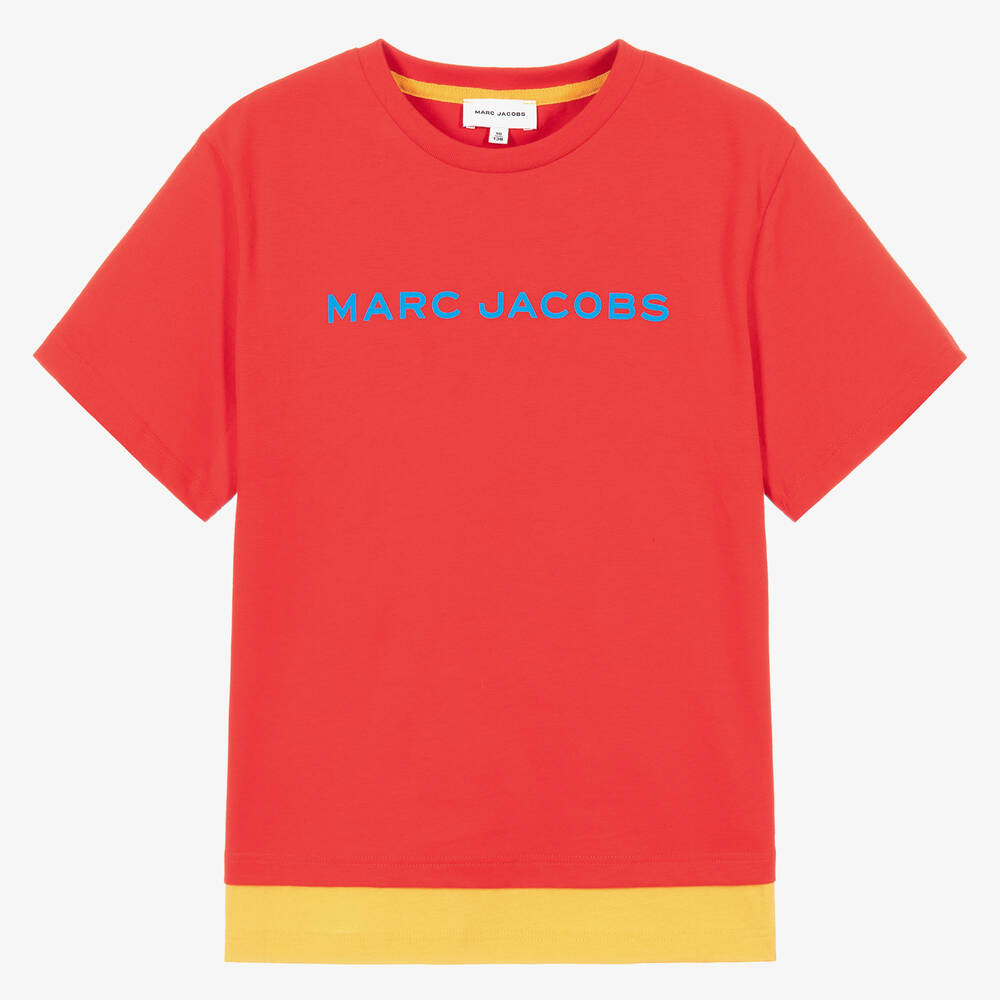 MARC JACOBS - Teen Boys Red Organic Cotton T-Shirt | Childrensalon
