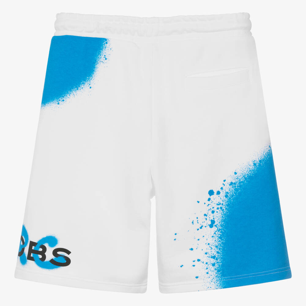 MARC JACOBS-شورت قطن عضوي جيرسي لون أبيض للمراهقين | Childrensalon Outlet