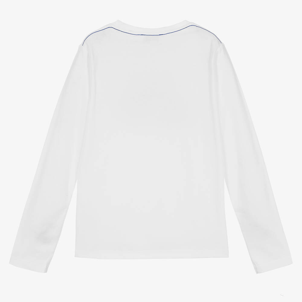 MARC JACOBS-Teen Boys White Cotton Top | Childrensalon Outlet